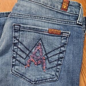 7 For All Mankind A Pocket Low-rise Boot Cut Jeans